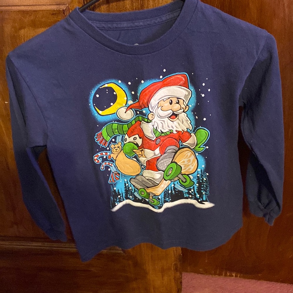 Christmas long sleeved knit shirt